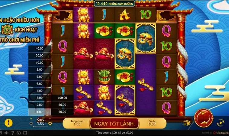 Giao diện trò chơi Nổ Hũ Thần Tài Goal123